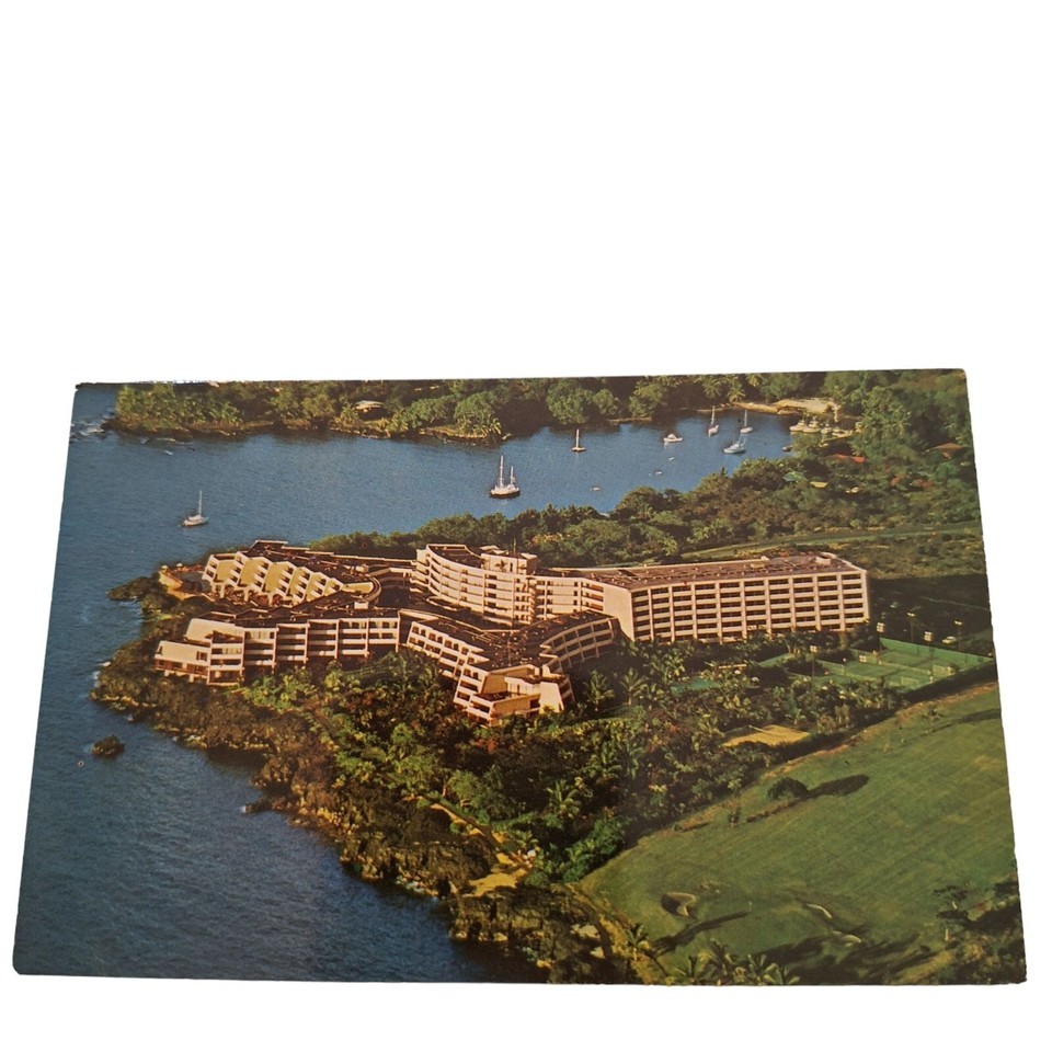 Postcard Keauhou Country Club Golf Course Kona Surf Hawaii Chrome Unposted - £3.64 GBP
