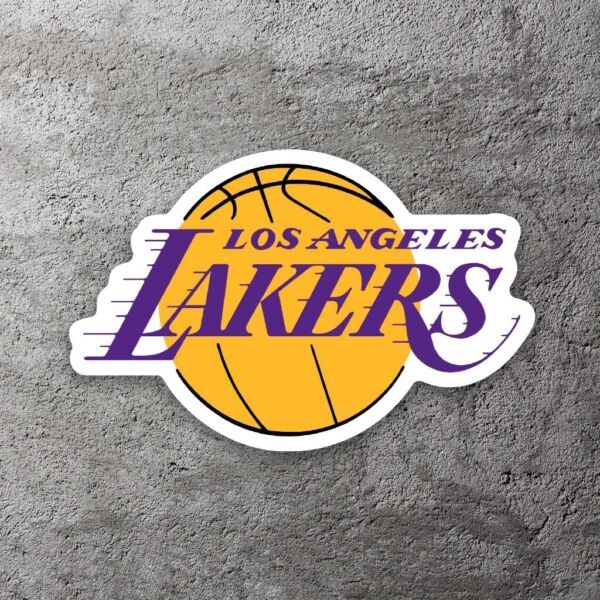 La Los Angeles Lakers Nba Vinyl Sticker 4"" Wide Includes Two Stickers New