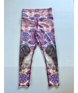 EVCR Yoga Elephant Rhapsody Leggings High Rise Stretch Boho Size M - $20.53