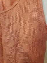 Vintage virani viscose size 12 sleeveless top 1970s orange dot knit - £9.25 GBP