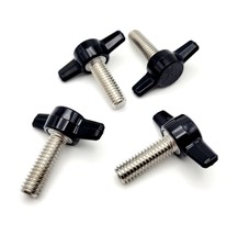 5/16&quot; x 1&quot; Thumb Screw T Bolts Black Butterfly Tee Wing Knob Stainless 4... - $12.76