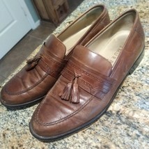 Johnston Murphy Brown Leather Adler Tassel Loafers B59-11010 Men&#39;s Size ... - $44.55