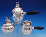 Hibiscus by Gorham Sterling Silver Coffee Set 3pc #791 w/ Ebony Handles ... - $1,295.91