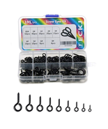 191-Piece Zinc Plated Screw Eyes Set with 9 Sizes in Black Finish - $19.43 CAD