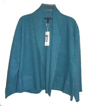 NWT Eileen Fisher Boiled Wool Jacket Petite P 2P 4P Blue Nile Pin $278 CardIgan - £448.73 GBP