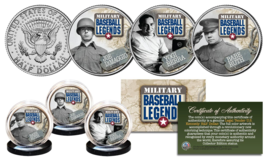 Military Baseball Ny Yankees Legends Genuine Jfk Half Dollar 3-Coin Set Dimaggio - £14.90 GBP