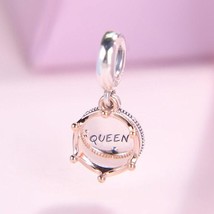 2019 Autumn Release Two Tone Queen &amp; Regal Crown Dangle Charm Hanging Charm  - £13.98 GBP