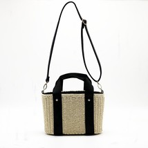 Women Natural Handbag Braided  New High Quality Rattan Bag Beach Straw Bag Cross - £36.37 GBP