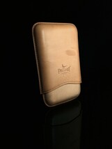 Pheasant Beige Smooth Leather Cigar Case Made in Spain image 7