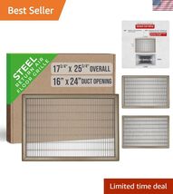 Heavy Duty Steel Return Air Floor Grille with Walkable Vent Cover - Brow... - $171.21