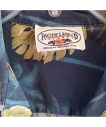Pacific Legend Men&#39;s Shirt XLarge Blue Floral Hawaiian Tropical Vintage ... - £14.58 GBP