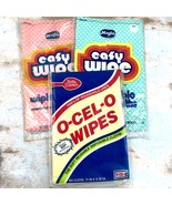 Vintage Easy Wipes 2 Sealed Packs + 1 O-Cel-O NOS Reusable Cleaning Cloths - $343.66 MXN