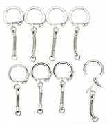 50pcs Split Keychain Ring Parts Snake Chain With Snap End And Jump Ring ... - $26.59