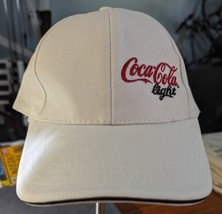 Coca Cola Light White Adjustable Baseball Cap Hat Script - £11.32 GBP