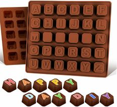 MAXPERKX Alphabet Blocks Letters Silicone Mould - Chocolate Fondant Mold for Can - £3.15 GBP