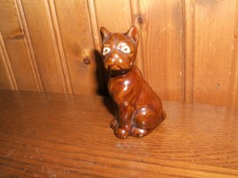 Vintage Redware Clay Pottery Boxer Dog Figurine - £7.78 GBP