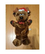 House of lloyd Plush reindeer stocking bag pouch christmas around the wo... - $9.50