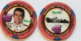 Dario Franchitti Sept 15-16,2006 $5 Palms Las Vegas Casino Chip, vintage - £11.95 GBP