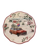 Better Homes &amp; Gardens Heritage Salad Plate Woody Wagon Car &amp; Tree Winter Forest - £11.06 GBP