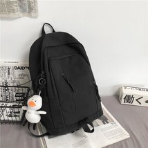 Fashion Women Backpack Summer Nylon Solid Color School Bag For Girls Trendy Larg - £40.48 GBP