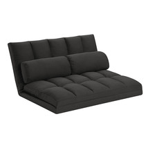 45&quot; Gray Futon Convertible Sleeper Loveseat and Toss Pillows - $497.23 CAD