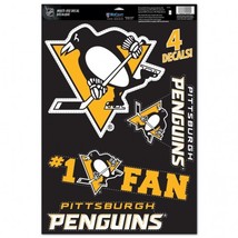 PIttsburgh Penguins Decal 11x17 Multi Use Cut to Logo 4 Decals Special O... - £16.23 GBP