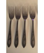 Amefa Stainless Inox Holland Lot of 4 Dessert Salad Forks 6 5/8&quot; each - $14.73