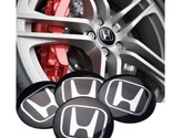 For Honda Sticker 4Pcs D.56mm Black Center Wheel Hub Cap Emblem Logo Dec... - $11.88