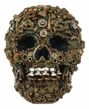 Steampunk Junkyard Gearwork Mechanic Gears Nuts Bolts And Screws Skull Statue... - £24.92 GBP