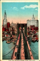 View From Brooklyn Bridge Tower New York NY UNP WB Postcard E5 - £7.69 GBP