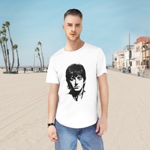 The Beatles Paul McCartney Musician Portrait Black &amp; White Men&#39;s Jersey Curved-H - £27.55 GBP+