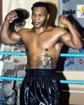 Mike Tyson In Boxing Shorts Posing 8X10 Color Photo - £7.79 GBP