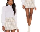 Alice+Olivia Cream Tweed Mini Skirt Size 8 - $34.65