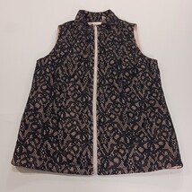 Zenergy by Chicos Women's Pink/Black Full Zip Pockets Vest Size 00 image 13