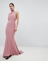 Club L Bridesmaid Halterneck High Neck Fishtail Maxi Dress Size 10 NEW W TAG - £71.55 GBP