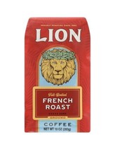 Lion Coffee French Roast Ground Coffee 10 Oz (Pack Of 2 Bags) - £38.98 GBP