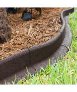 No Dig Landscape Lawn Garden Border Edging 3&quot; x 48&quot; Brown Flexible Rubbe... - $120.14 CAD