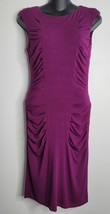 Betsey Johnson Womens Dress 4 Purple Ruched Sleeveless Party Bodycon - $28.99