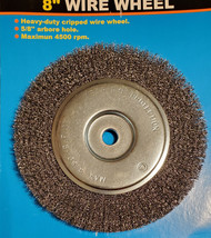 2pc 8&quot; Bench Grinder Wire Wheels Super Thick 4 Laps Steel Wire 5/8 Arbor Inch - £15.62 GBP