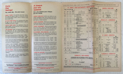 CN Canadian National Railways System Timetable Train Schedule April 29, 1973 Item image 3