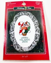 VTG Holiday Time #351288 Lace Ornament Elf  3.5&quot; X 5&quot; Happy Holidays 2000 - $9.89