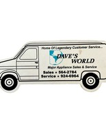Dave&#39;s World Major Appliance Outlet Advertisement Magnet Vintage Van Mai... - €17,22 EUR
