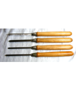 Vintage Lot of 4 Rockwell High Speed Steel Wood Chisels Japanese Style H... - $98.99