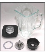 5 Cup Square Top 6 Piece Complete Glass Jar Replacement Set Fits Oster B... - $36.66 CAD