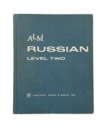 A-LM Russian Level Two Text Book Hardcover 1960&#39;s Harcourt Brace World HC - €40,87 EUR