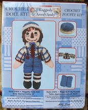 18&quot; Raggedy Andy Crochet Rag Doll &amp; Clothes Kit #37876 Sealed New in Box - £15.79 GBP
