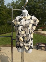 Nwt Jones New York Yellow, Black, White Floral Top S - $24.99