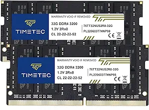 Timetec 64GB KIT(2x32GB) DDR4 3200MHz PC4-25600 Non-ECC Unbuffered 1.2V ... - £169.93 GBP
