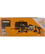 NEW WORX 20V 6pc TOOL COMBO KIT W/ BAG, 2 BATTERIES # WX919L - $277.20