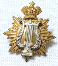 Antique British Royal Army Bandmaster Bimetal Cap Badge - $14.95